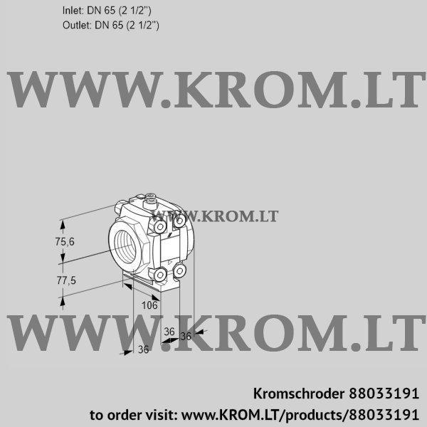 Kromschroder VMV 365N05P, 88033191 fine-adjusting valve, 88033191