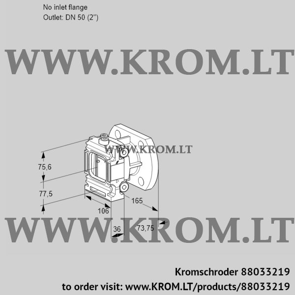 Kromschroder VMV 3-/50F05P, 88033219 fine-adjusting valve, 88033219