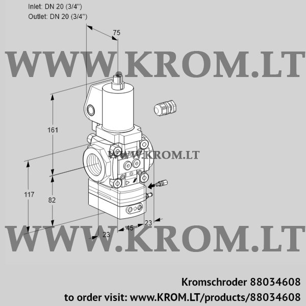 Kromschroder VAG 120R/NQSLAE, 88034608 air/gas ratio control, 88034608