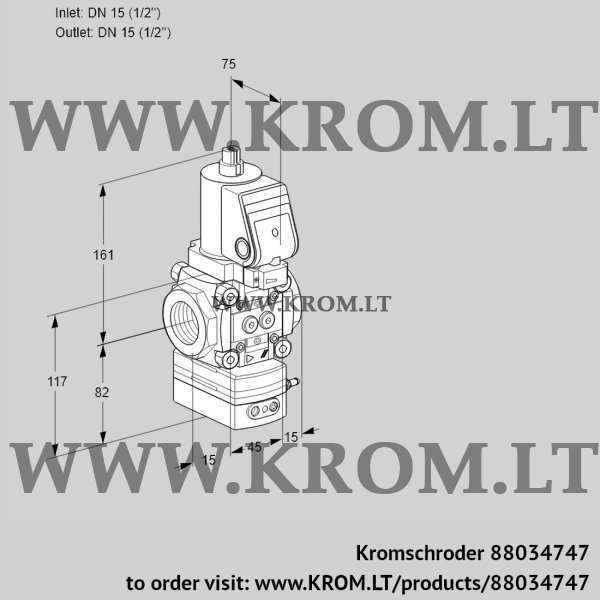 Kromschroder VAG 1T15N/NWSRBN, 88034747 air/gas ratio control, 88034747