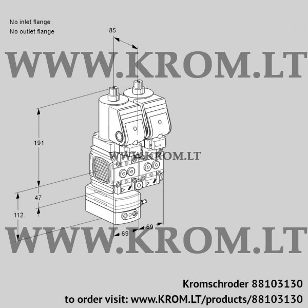 Kromschroder VCD 2T--/--05FD-50NQSR/PPPP/PPPP, 88103130 pressure regulator, 88103130