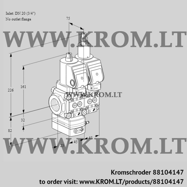 Kromschroder VCD 1T20N/--05D-100LQGR/PPPP/PPPP, 88104147 pressure regulator, 88104147