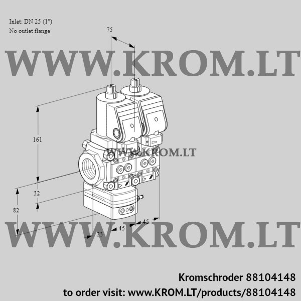 Kromschroder VCD 1T25N/--05D-100NQGR/PPPP/PPPP, 88104148 pressure regulator, 88104148