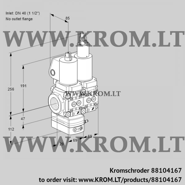 Kromschroder VCD 2T40N/--05D-100LQGL/PPPP/PPPP, 88104167 pressure regulator, 88104167