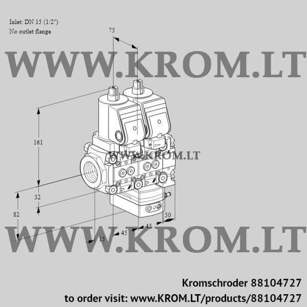 Kromschroder VCH 1T15N/--05NHAVQGR/PPPP/PPPP, 88104727 flow rate regulator, 88104727