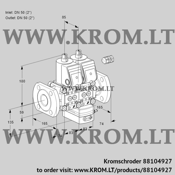 Kromschroder VCG 3E50F/50F05NGEWR/PPPP/PPPP, 88104927 air/gas ratio control, 88104927