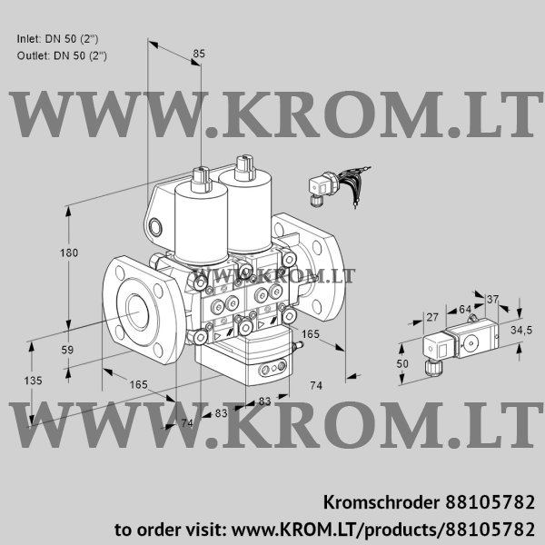 Kromschroder VCV 3E50F/50F05NVKWL/PPPP/2-PP, 88105782 air/gas ratio control, 88105782