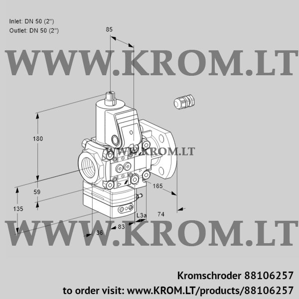 Kromschroder VAD 3E50R/50F05D-25VWR/PP/PP, 88106257 pressure regulator, 88106257