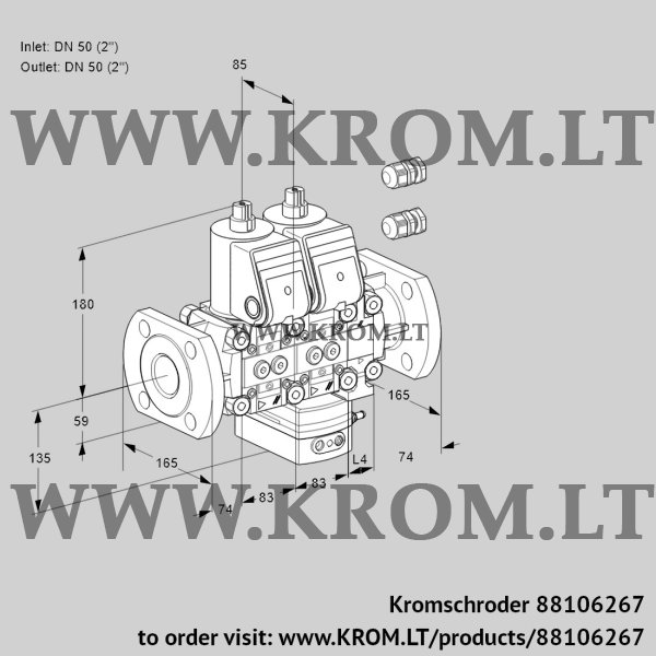 Kromschroder VCG 3E50F/50F05NGEVWR3/PPPP/PPPP, 88106267 air/gas ratio control, 88106267