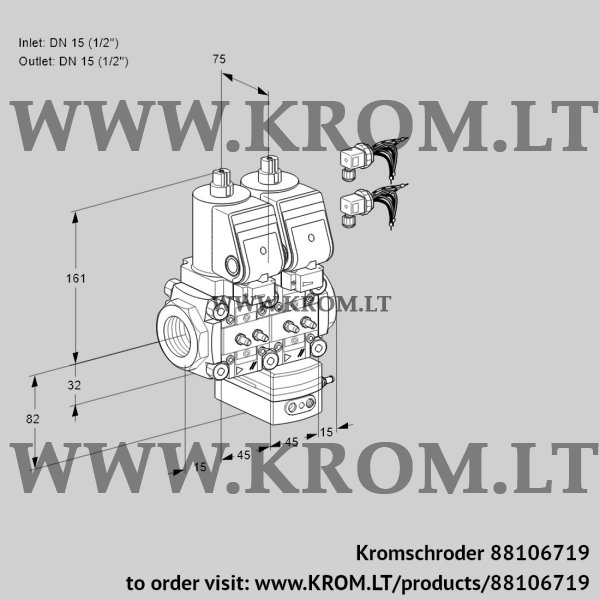 Kromschroder VCD 1E15R/15R05ND-25WSR8/MMMM/PPPP, 88106719 pressure regulator, 88106719