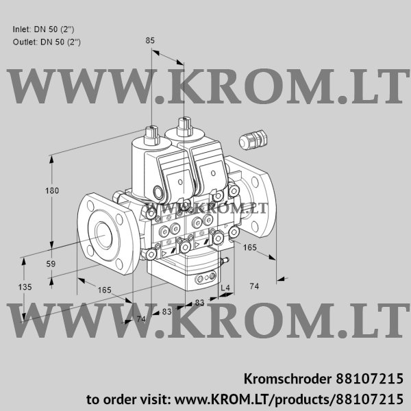 Kromschroder VCG 3E50F/50F05NGEVWR/PPPP/PPPP, 88107215 air/gas ratio control, 88107215