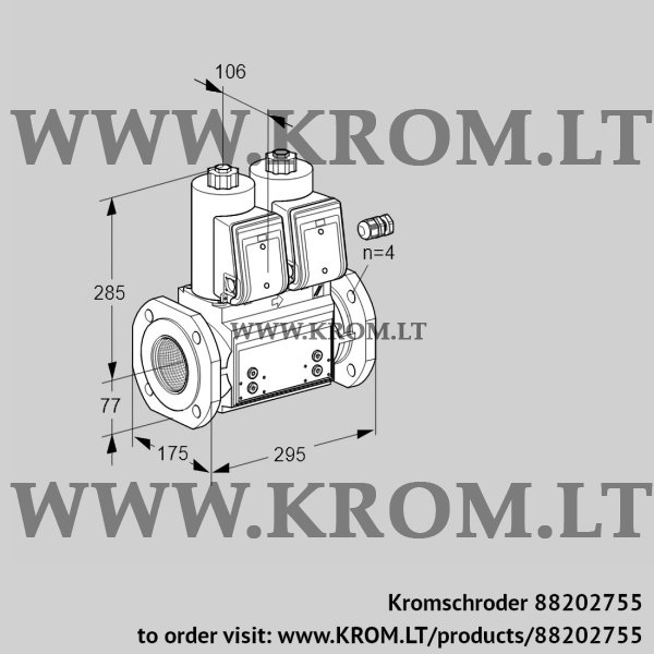 Kromschroder VCS 665F05NNQR3B/PPPP/PPPP, 88202755 double solenoid valve, 88202755