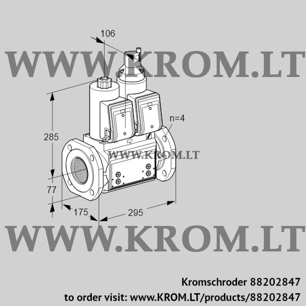 Kromschroder VCS 6T65A05NLQRB/PPPP/PPPP, 88202847 double solenoid valve, 88202847