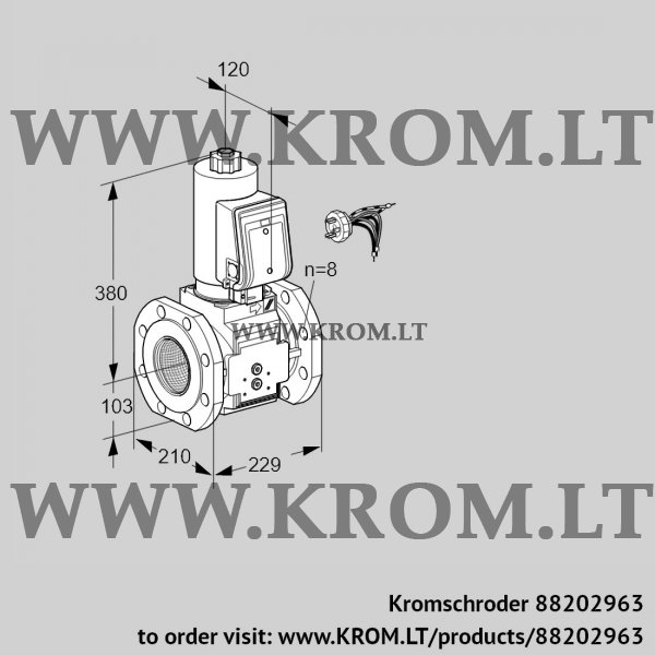 Kromschroder VAS 8100F05NWGRB/PP/PP, 88202963 gas solenoid valve, 88202963