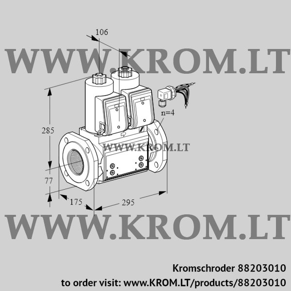 Kromschroder VCS 665F05NNKRB/PPPP/PPPP, 88203010 double solenoid valve, 88203010