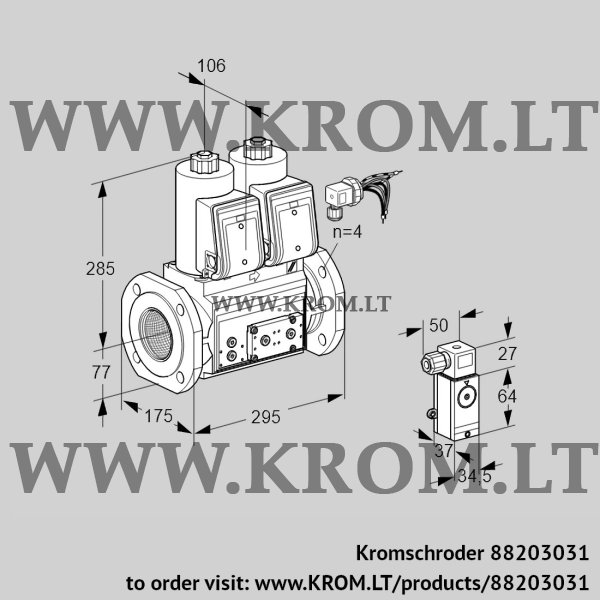 Kromschroder VCS 665F05NNWRE/P2P3/PPPP, 88203031 double solenoid valve, 88203031