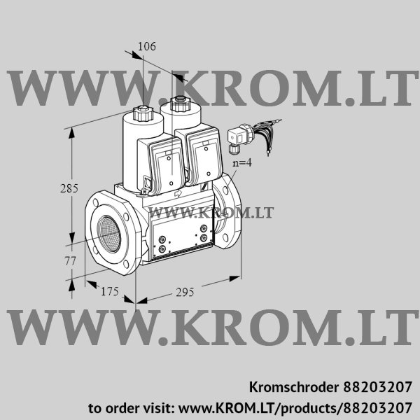 Kromschroder VCS 665F05NNQRB/PPPP/PPPP, 88203207 double solenoid valve, 88203207