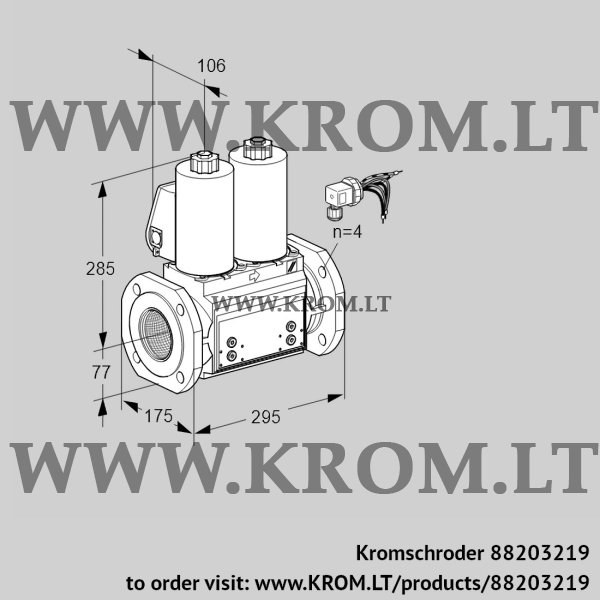 Kromschroder VCS 665F05NNKLB/PPPP/PPPP, 88203219 double solenoid valve, 88203219