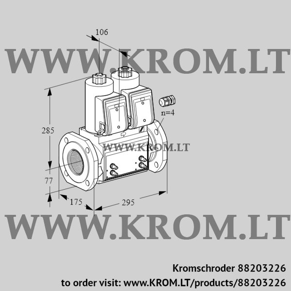 Kromschroder VCS 665F05NNWR3B/MMMM/PPPP, 88203226 double solenoid valve, 88203226