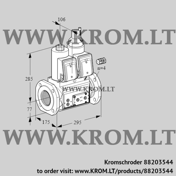 Kromschroder VCS 665F05NLQR3E/PPPP/PPPP, 88203544 double solenoid valve, 88203544