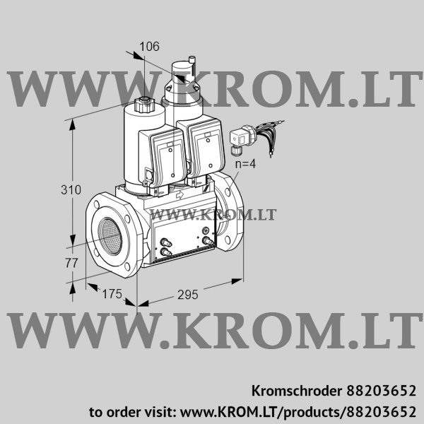 Kromschroder VCS 665F05NLWGRB/MMPM/PPPP, 88203652 double solenoid valve, 88203652