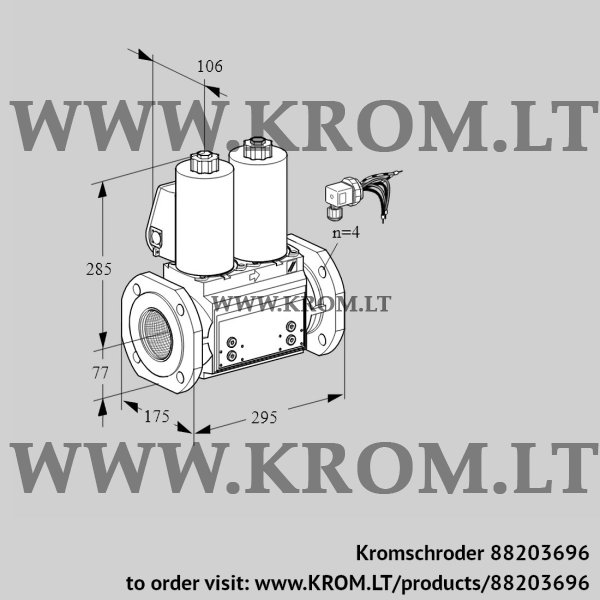 Kromschroder VCS 665F05NNQLB/PPPP/PPPP, 88203696 double solenoid valve, 88203696