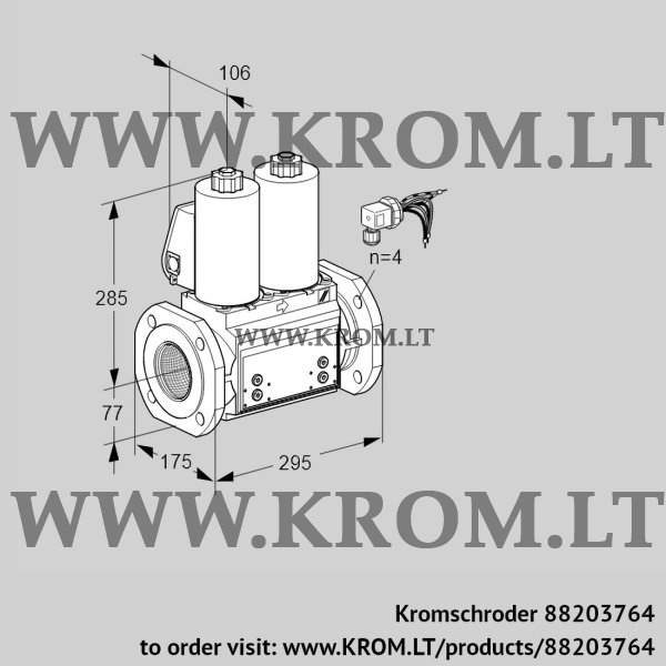 Kromschroder VCS 665F05NNQLB/PPPP/PPPP, 88203764 double solenoid valve, 88203764