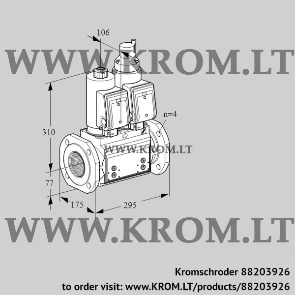 Kromschroder VCS 6T65A05NLQGRB/PPPP/PPPP, 88203926 double solenoid valve, 88203926