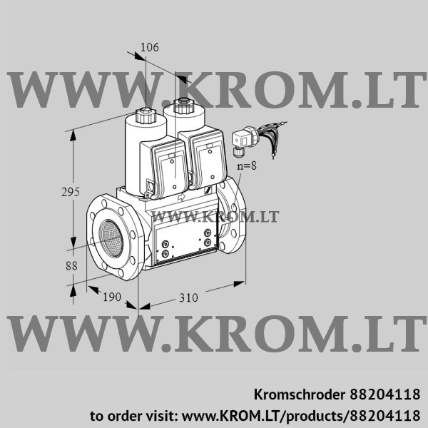 Kromschroder VCS 780F05NNWRB/PPPP/PPPP, 88204118 double solenoid valve, 88204118