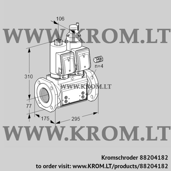 Kromschroder VCS 665F05NLWGR3B/PPPP/PPPP, 88204182 double solenoid valve, 88204182