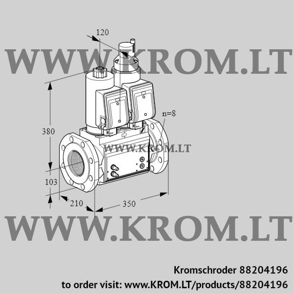 Kromschroder VCS 8T100A05NLQSRB/MMPP/MMPP, 88204196 double solenoid valve, 88204196