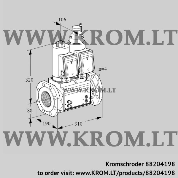 Kromschroder VCS 7T80A05NLQSRB/MMPP/MMPP, 88204198 double solenoid valve, 88204198