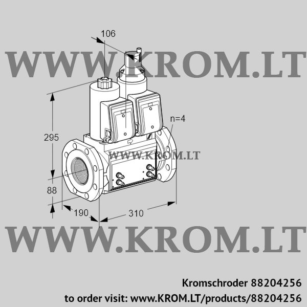 Kromschroder VCS 7T80A05NLQRB/MMMM/MMMM, 88204256 double solenoid valve, 88204256