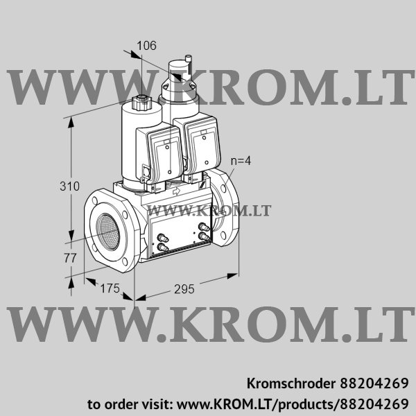 Kromschroder VCS 6T65A05NLQSRB/MMMM/PPPP, 88204269 double solenoid valve, 88204269