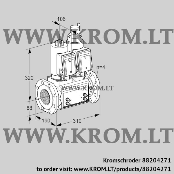 Kromschroder VCS 7T80A05NLQSRB/MMMM/PPPP, 88204271 double solenoid valve, 88204271