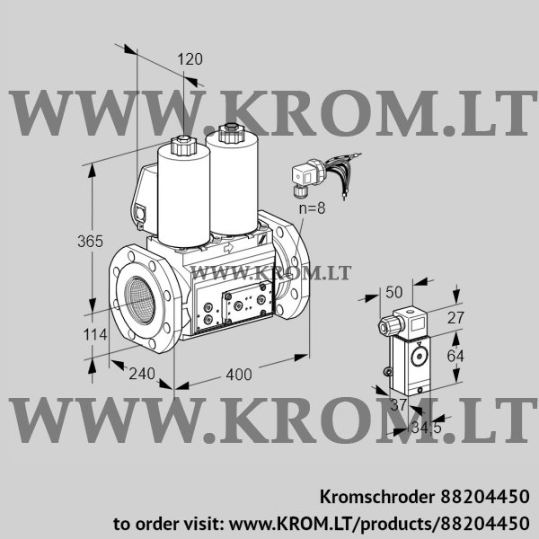 Kromschroder VCS 9125F05NNALE/PPPP/P2EP, 88204450 double solenoid valve, 88204450