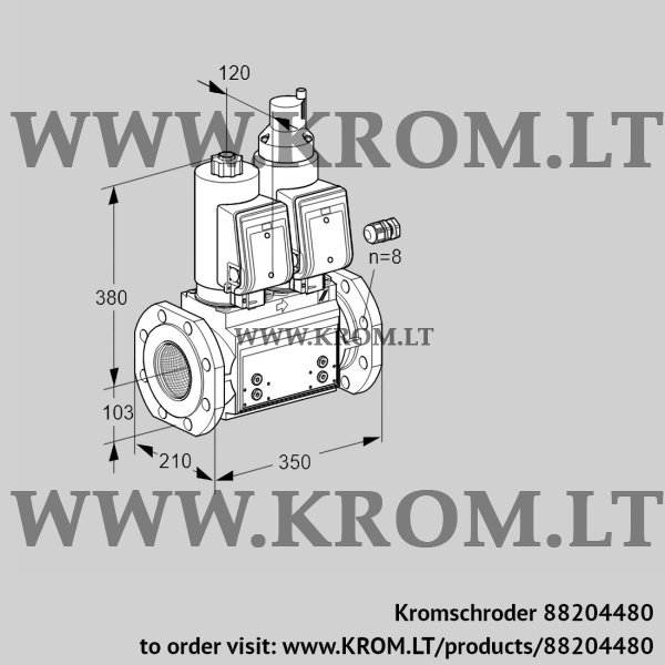 Kromschroder VCS 8100F05NLWSR3B/PPPP/MMMM, 88204480 double solenoid valve, 88204480