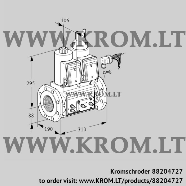 Kromschroder VCS 780F05NLWRE/MMMM/PPPP, 88204727 double solenoid valve, 88204727