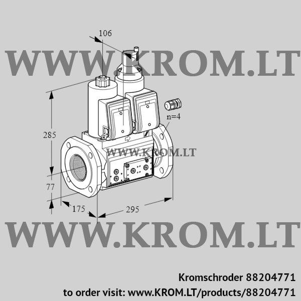 Kromschroder VCS 665F05NLKR3E/PPPP/PPPP, 88204771 double solenoid valve, 88204771