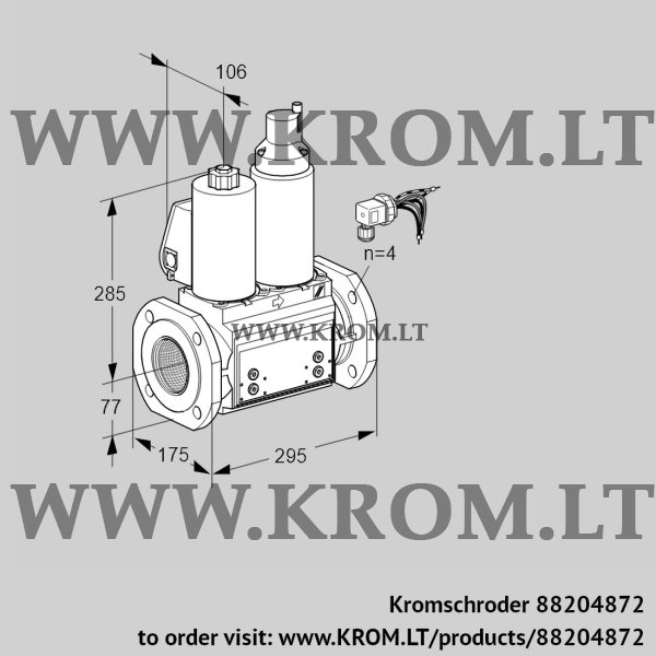 Kromschroder VCS 665F05NLWLB/PPPP/PPPP, 88204872 double solenoid valve, 88204872