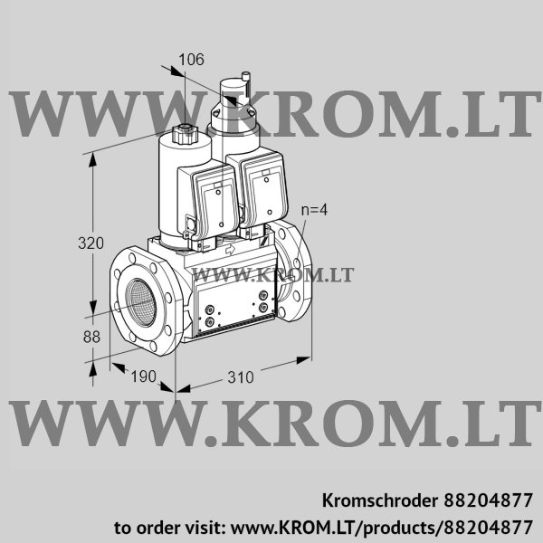 Kromschroder VCS 7T80A05NLQGRB/PPPP/MMMM, 88204877 double solenoid valve, 88204877