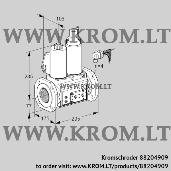 Kromschroder VCS 665F05NLWLE/PPPP/PPPP, 88204909 double solenoid valve, 88204909