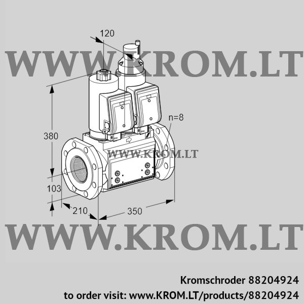 Kromschroder VCS 8T100A05NLKGRB/PPPP/PPPP, 88204924 double solenoid valve, 88204924