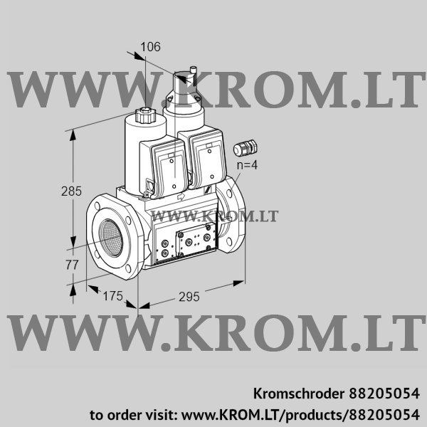 Kromschroder VCS 665F05NLWR3E/PPPP/PPEP, 88205054 double solenoid valve, 88205054