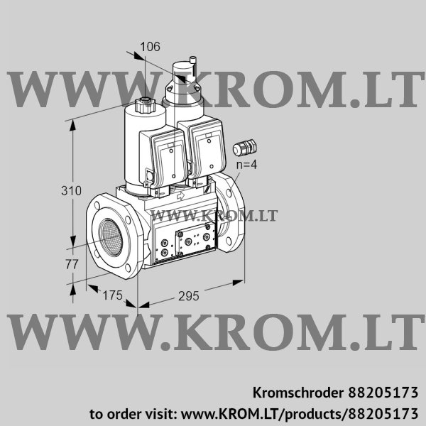 Kromschroder VCS 665F05NLWSR3E/PPPP/PPPP, 88205173 double solenoid valve, 88205173