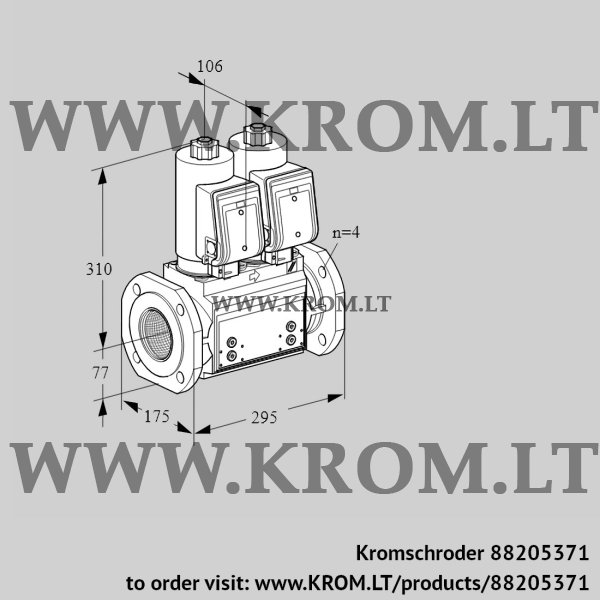 Kromschroder VCS 6T65A05NNWSRB/PPPP/PPPP, 88205371 double solenoid valve, 88205371