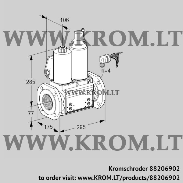 Kromschroder VCS 665F05NLWLB/PPPP/PPPP, 88206902 double solenoid valve, 88206902