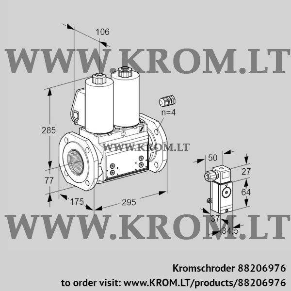 Kromschroder VCS 665F05NNWL3B/PPPP/PP3-, 88206976 double solenoid valve, 88206976