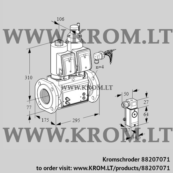 Kromschroder VCS 665F05NLWGRB/MM1-/MMMM, 88207071 double solenoid valve, 88207071