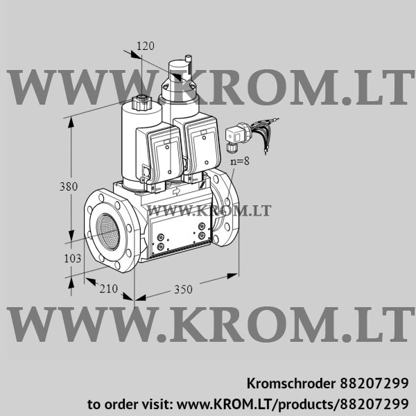 Kromschroder VCS 8100F05NLWGRB/PPPP/PPPP, 88207299 double solenoid valve, 88207299